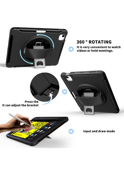 Ipad Air 2022 /2020 10.9 Koruyucu Kılıf Için (Siyah) (Yurt Dışından) fırsatları