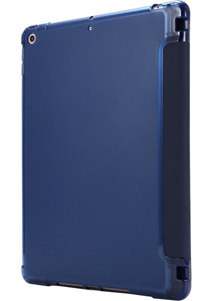 Leather Case For iPad 10.2 2021 / 2020 / 2019 (Dark Blue) (Yurt Dışından)