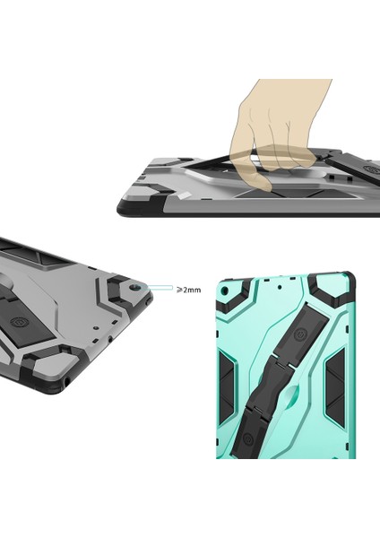For iPad 10.2 Tpu + Pc Protective Case (Silver) (Yurt Dışından)