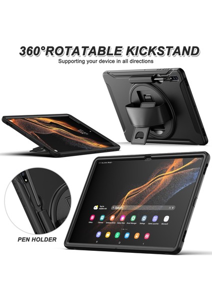 Samsung Galaxy Tab S8 Ultra Için Tpu + Pc Tablet Kılıfı (Siyah) (Yurt Dışından) fırsatları