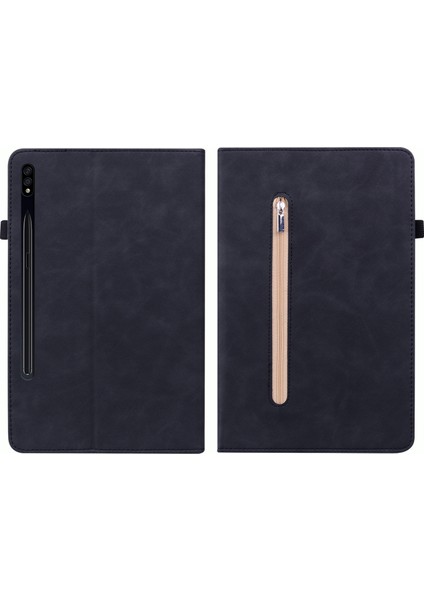 Samsung Galaxy Tab S7 / S8 Için Deri Tablet Kılıfı (Siyah) (Yurt Dışından) fiyatları