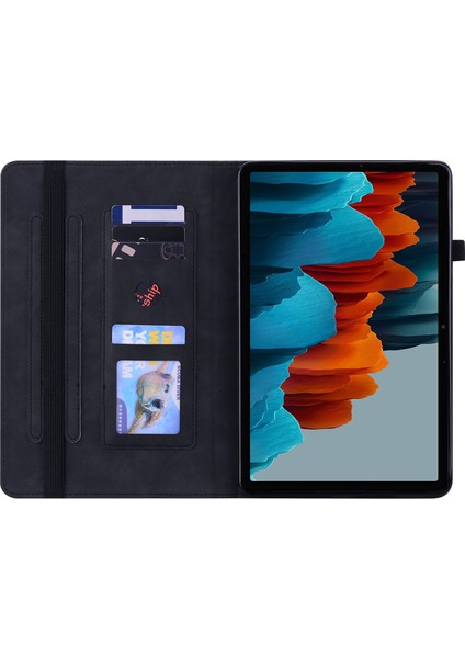 Samsung Galaxy Tab S7 / S8 Için Deri Tablet Kılıfı (Siyah) (Yurt Dışından) modelleri