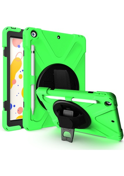 IPAD 10.2 2021/2020/2019 Silikon + Pc Kılıfı (Green) (Yurt Dışından)