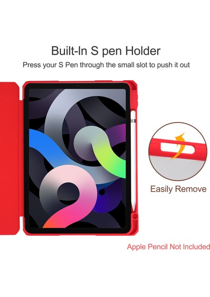 Ipad Air Için (2020) 10.9 Tpu Deri Kılıf (Kırmızı) (Yurt Dışından) fırsatları