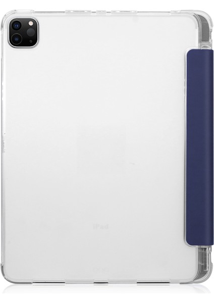 Ipad Pro Için Deri Kılıf 12.9 (2020) (Dark Blue) (Yurt Dışından)