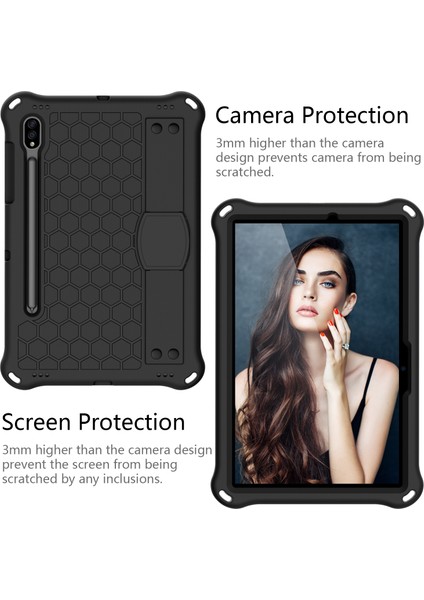 Samsung Galaxy Tab S8 / Tab S7 Için Honeycomb Tasarım Kılıfı (Black) (Yurt Dışından) fiyatları