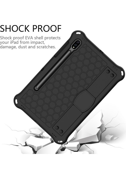 Samsung Galaxy Tab S8 / Tab S7 Için Honeycomb Tasarım Kılıfı (Black) (Yurt Dışından) modelleri