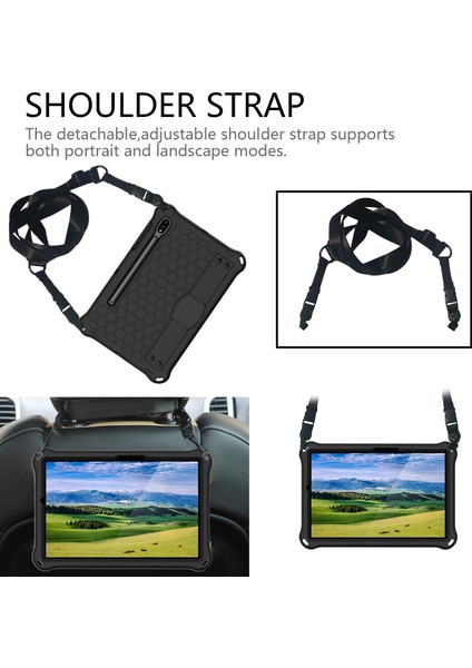 Samsung Galaxy Tab S8 / Tab S7 Için Honeycomb Tasarım Kılıfı (Black) (Yurt Dışından) fırsatları