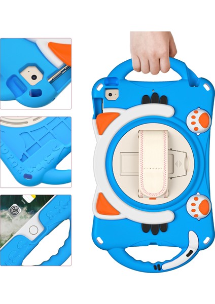 Ipad Mini 5/4/3/2/1 Için Sevimli Kedi King Eva Kılıfı (Light Blue) (Yurt Dışından) fiyatları