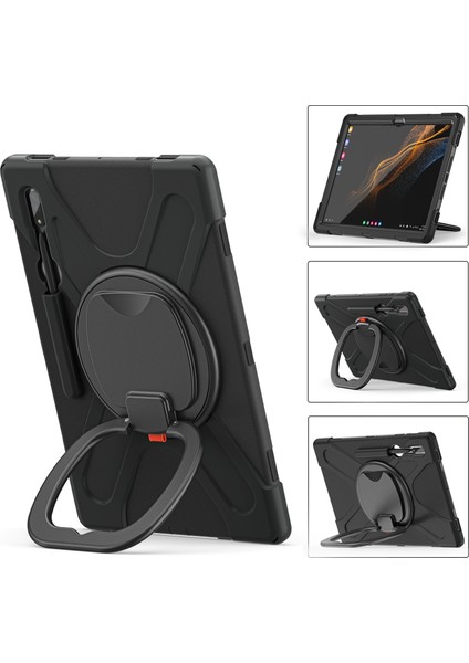 Samsung Galaxy Tab S8 Ultra X900 Için Silikon+Pc Tablet Kılıfı (Siyah) (Yurt Dışından) modelleri