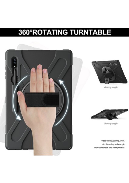 Samsung Galaxy Tab S8 Ultra Için Silikon + Pc Tablet Kılıfı (Siyah) (Yurt Dışından) fiyatları