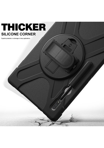 Samsung Galaxy Tab S8 Ultra Için Silikon + Pc Tablet Kılıfı (Siyah) (Yurt Dışından) modelleri