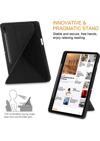 Samsung Galaxy Tab S7 T870 Için Çok Katlı Durum (Black) (Yurt Dışından) fırsatları