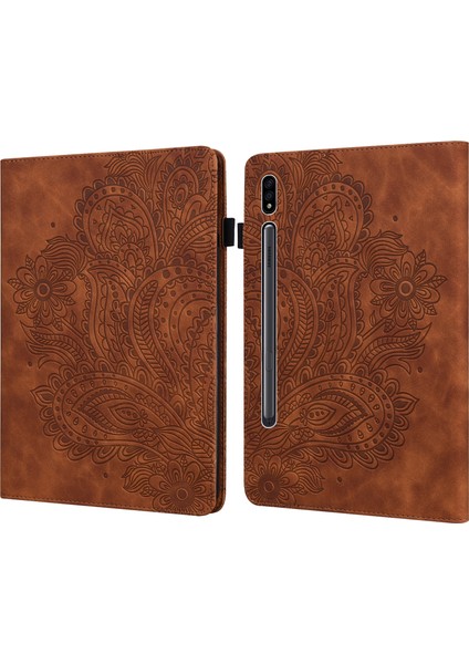 Samsung Galaxy Tab S7 T875 Tpu + Pu Kılıf (Brown) (Yurt Dışından)