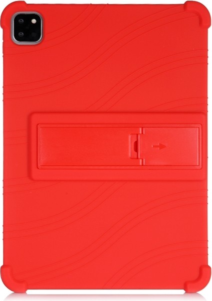 Görünmez Braket ile Tablet Pc Silikon Koruyucu Kılıf (Kırmızı) (Yurt Dışından) fırsatları