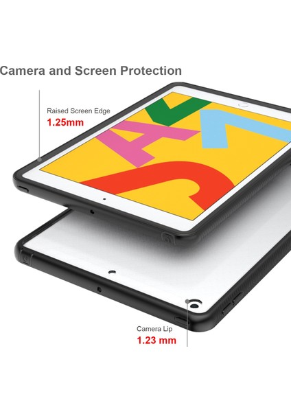 Pc + Tpu iPad 10.2 2021 / 2020/2019 Için Koruyucu Kasa (Siyah) (Yurt Dışından) fırsatları