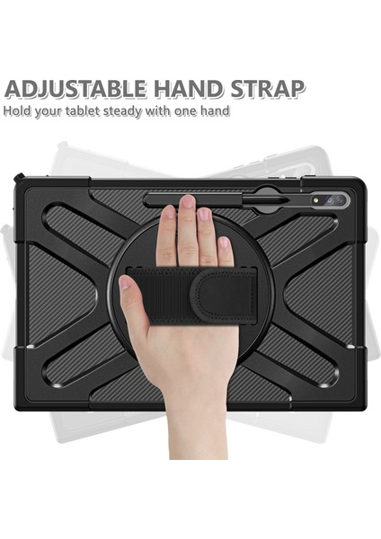 Samsung Galaxy S8 Ultra / X900 Için Rotary Grab Tpu + Pc Kılıfı (Siyah) (Yurt Dışından) fırsatları