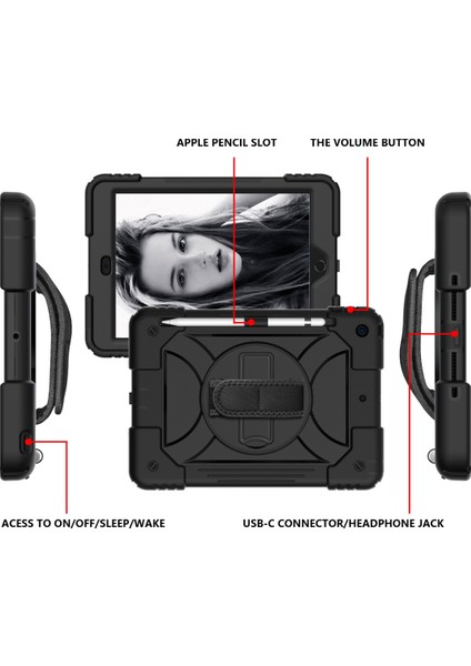 Ipad 10.2 ve 10.2 （2020 Için Zor Durum） (Siyah) (Yurt Dışından) modelleri