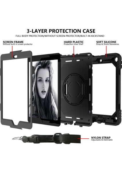 Ipad 10.2 ve 10.2 （2020 Için Zor Durum） (Siyah) (Yurt Dışından) fırsatları