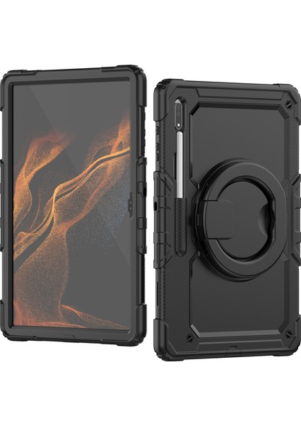 Samsung Galaxy Tab S8 Ultra Için Silikon + Pc Tablet Kılıfı (Siyah) (Yurt Dışından) fiyatları