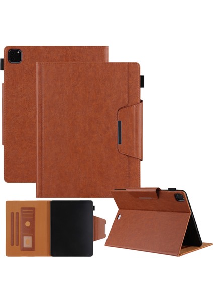 IPAD Pro 12.9 2021 / 2020/2018 Için Katı Renk Kılıfı (Brown) (Yurt Dışından)