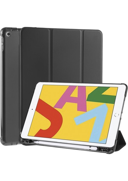 IPAD 10.2 2021 / 2020/2019 Deri Kılıf (Black) (Yurt Dışından)