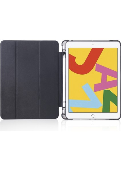 IPAD 10.2 2021 / 2020/2019 Deri Kılıf (Black) (Yurt Dışından) fırsatları