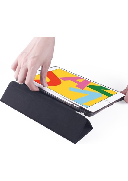 IPAD 10.2 2021 / 2020/2019 Deri Kılıf (Black) (Yurt Dışından) indirimleri