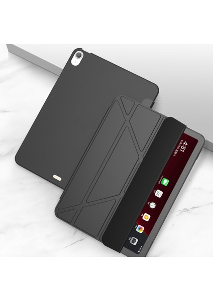 Ipad Air Için (2020) 10.9 Çok Katlı Pu Deri Kasa (Siyah) (Yurt Dışından)