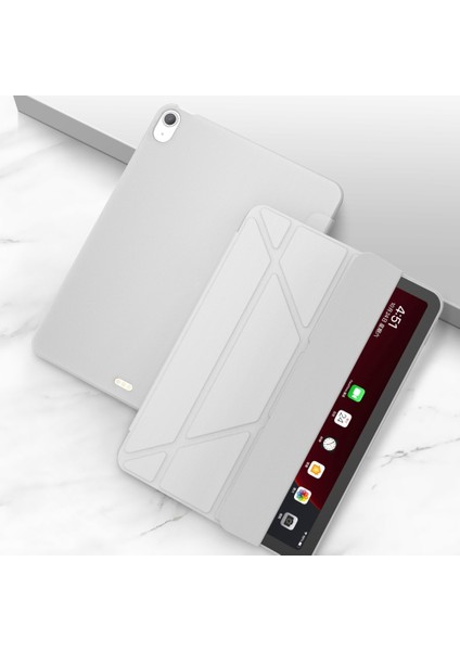 Ipad Air Için (2020) 10.9 Çok Katlı Pu Deri Kasa (Gri) (Yurt Dışından)