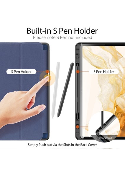 Dux Ducis Domo Serisi Tablet Kılıf Samsung Galaxy Tab S8 Için (Blue) (Yurt Dışından) fırsatları