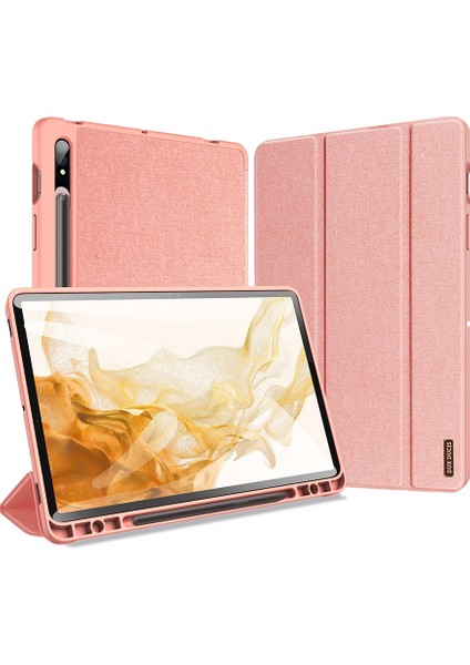 Dux Ducis Domo Serisi Tablet Kılıf Samsung Galaxy Tab S8 Için (Pink) (Yurt Dışından)