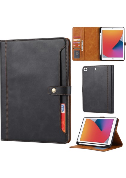 Buzağı Doku Deri Kılıf ipad Mini 5 / Mini 4 / Mini 3 (Black) (Yurt Dışından)