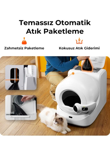 Purobot Ultra Akıllı Kedi Tuvaleti Beyaz (Resmi Distribütör garantili)