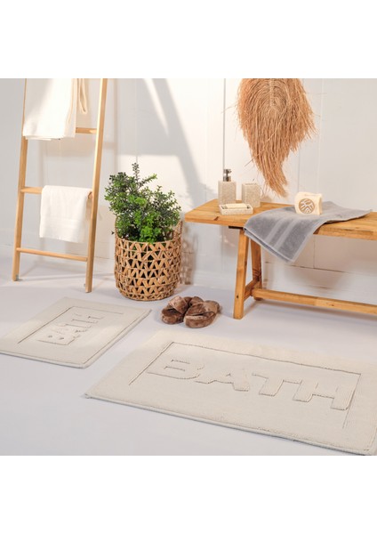 Bath Paspas Beyaz 60 x 90-40 x 60 cm