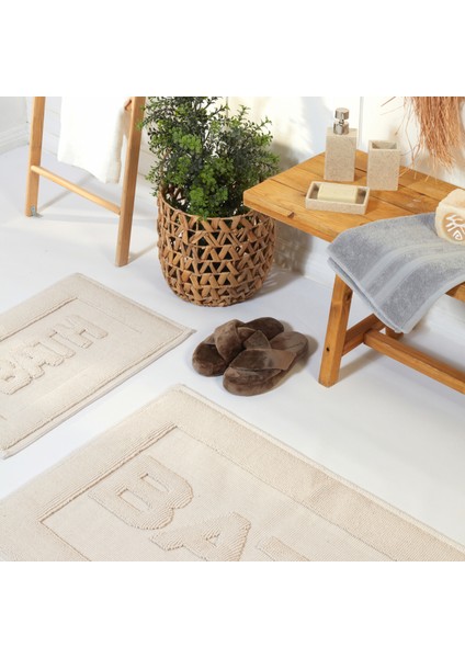 Bath Paspas Beyaz 60 x 90-40 x 60 cm
