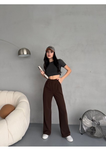 Kadın Likralı Salaş Geniş Paça Palazzo Pantolon fırsatları