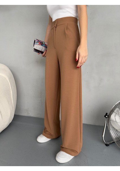 Kadın Likralı Salaş Geniş Paça Palazzo Pantolon fiyatları