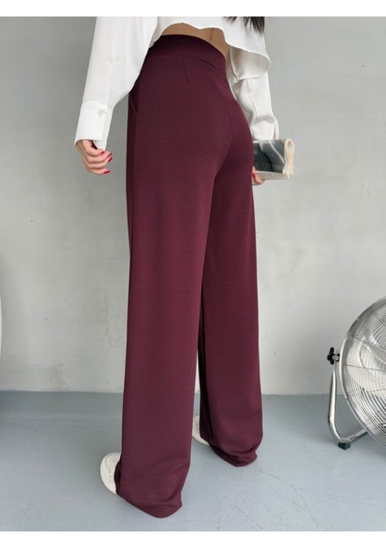 Kadın Likralı Salaş Geniş Paça Palazzo Pantolon modelleri