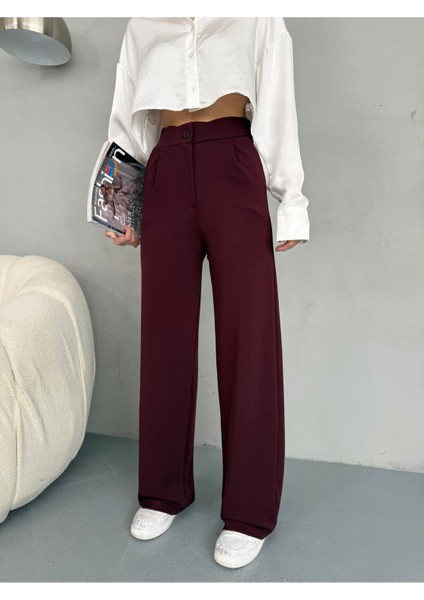 Kadın Likralı Salaş Geniş Paça Palazzo Pantolon fırsatları