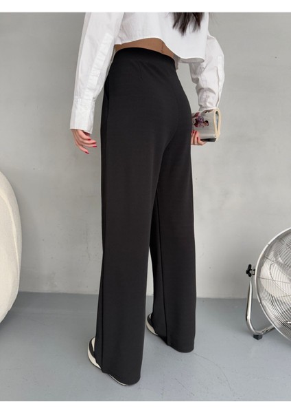 Kadın Likralı Salaş Geniş Paça Palazzo Pantolon modelleri