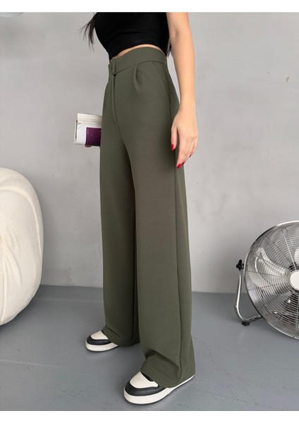 Kadın Likralı Salaş Geniş Paça Palazzo Pantolon fiyatları