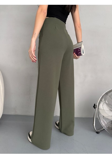 Kadın Likralı Salaş Geniş Paça Palazzo Pantolon modelleri