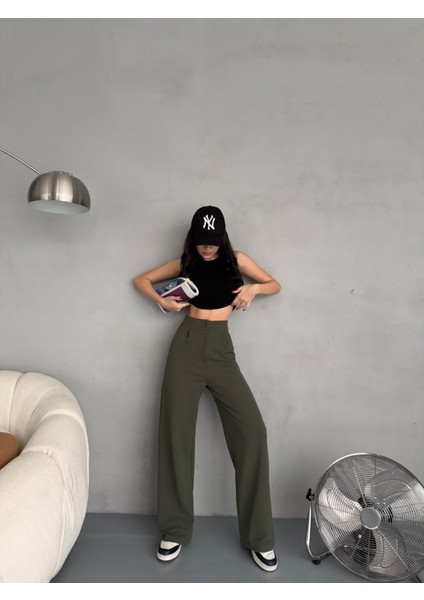 Kadın Likralı Salaş Geniş Paça Palazzo Pantolon fırsatları