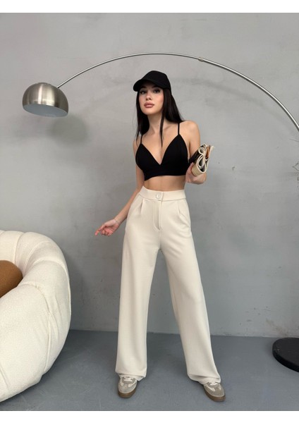 Kadın Likralı Salaş Geniş Paça Palazzo Pantolon indirimleri