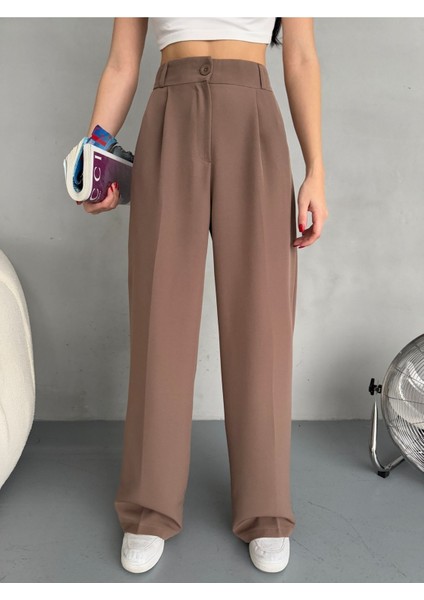 Kadın Salaş Geniş Paça Palazzo Kumaş Pantolon modelleri