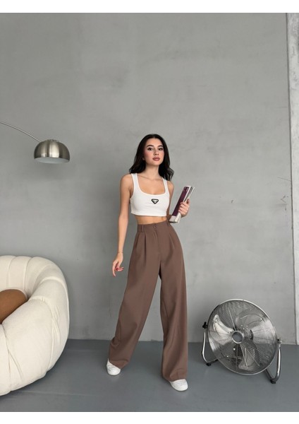 Kadın Salaş Geniş Paça Palazzo Kumaş Pantolon indirimleri