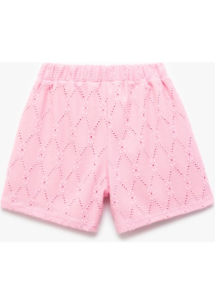 Brodeli Detaylı Beli Lastikli Şort fiyatları