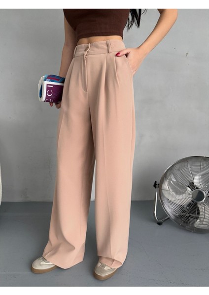 Kadın Salaş Geniş Paça Palazzo Kumaş Pantolon fiyatları