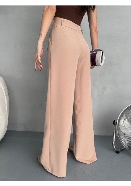 Kadın Salaş Geniş Paça Palazzo Kumaş Pantolon fırsatları